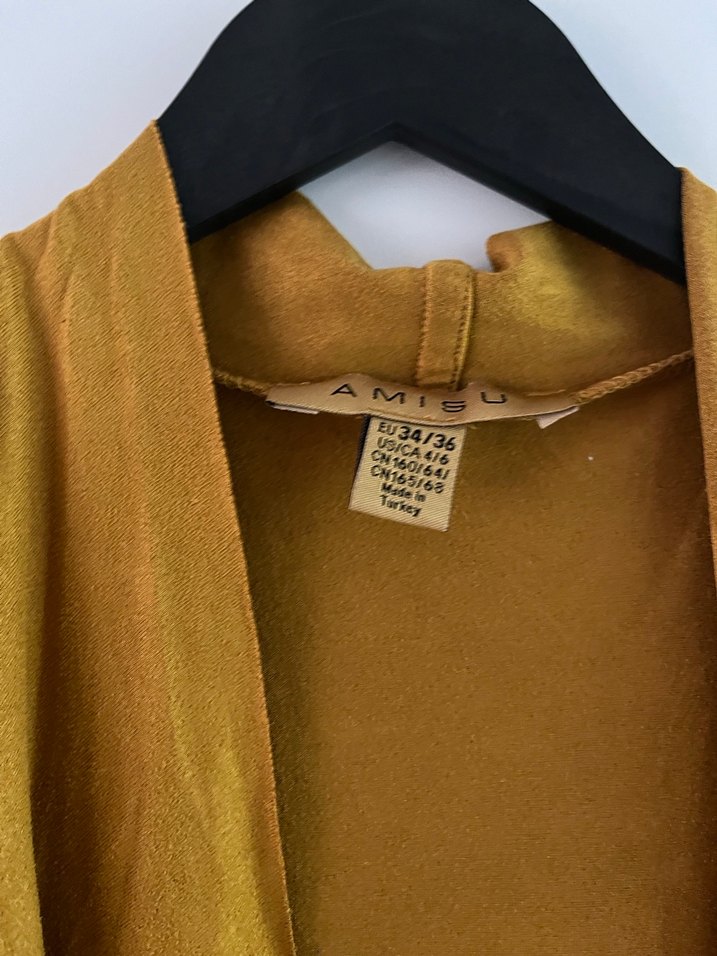 Hardal Süet Püsküllü Bohem Yelek - Görsel 2