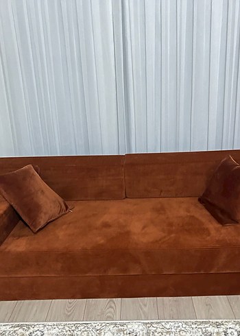 Kahverengi Modern Kanepe Kılıfı - Görsel 2