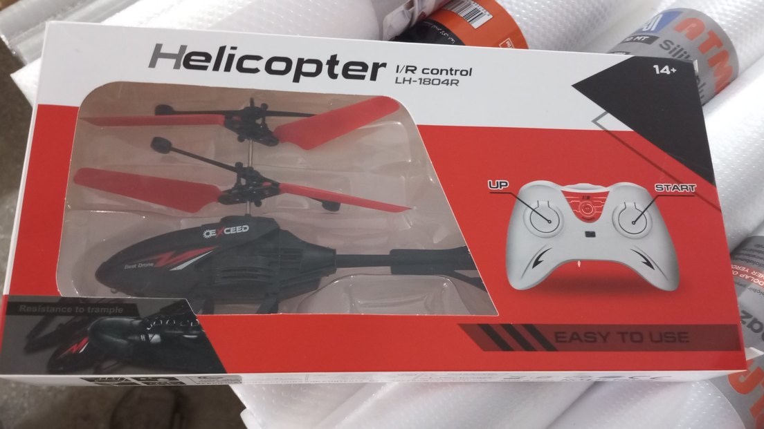 Renkli Kanatlı Siyah Helikopter Oyuncak.25 metre yüksekliğe uçar - Görsel 2