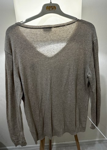 Bej V Yakalı Triko - Görsel 4