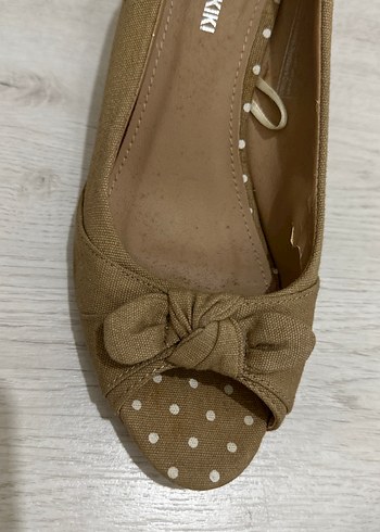 Bej Süet Dolgu Topuklu Kadın Babet - Görsel 6