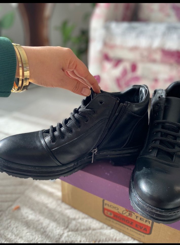 Siyah Bağcıklı Erkek Bot - Görsel 3