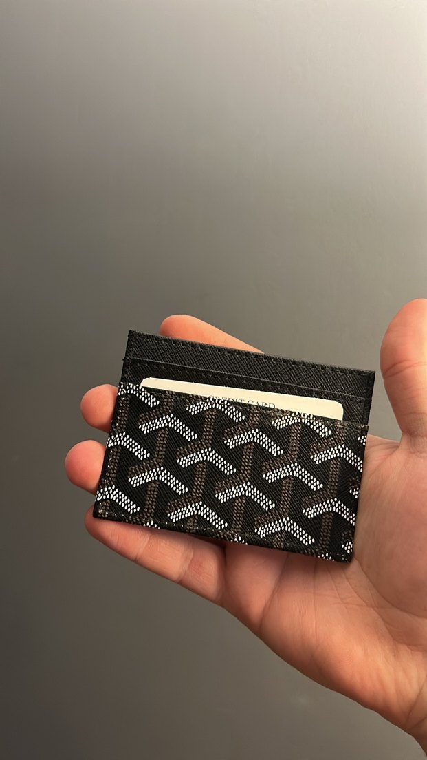 Goyard marka Elastik Siyah Baskılı Erkek Kartlık - Görsel 2