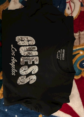 Siyah Parlak Baskılı Fitted Tişört - Görsel 2