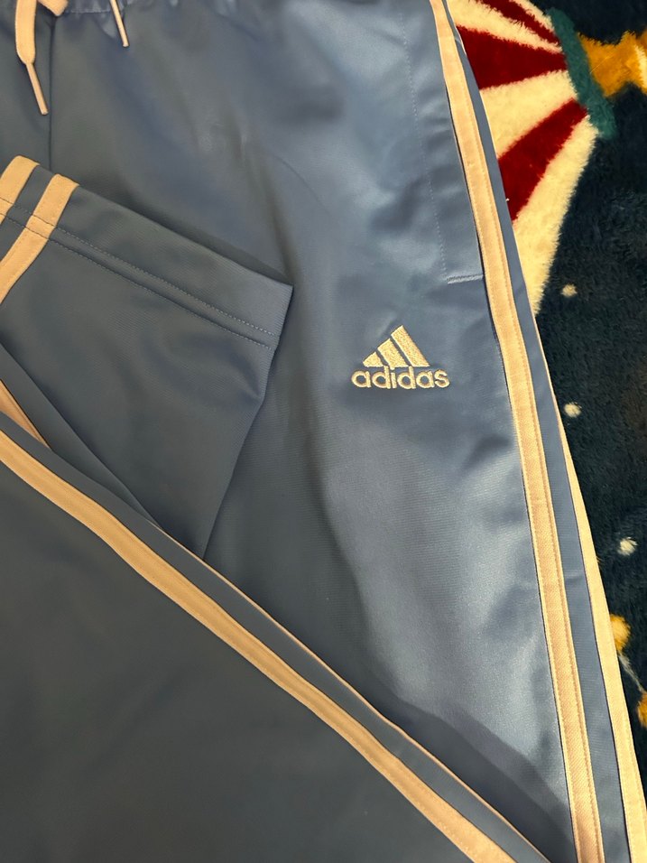 Erkek Mavi Adidas Fermuarlı Eşofman Altı - Görsel 3