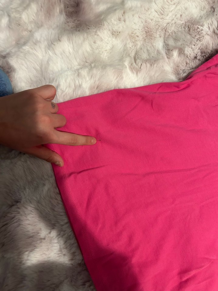 Pembe Polo Yaka Kısa Kollu Kadın Tişört - Görsel 3