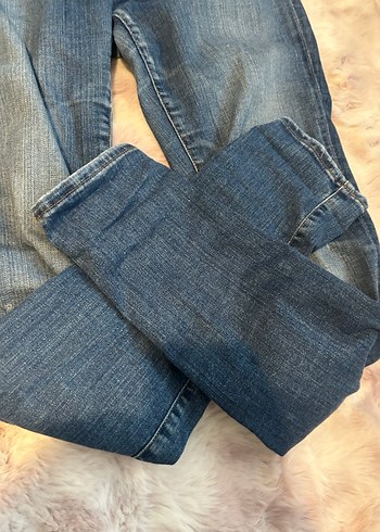 Gri Mavi Kadın Dar Kesim Midi Kot Pantolon - Görsel 2