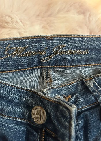 Gri Mavi Kadın Dar Kesim Midi Kot Pantolon - Görsel 5