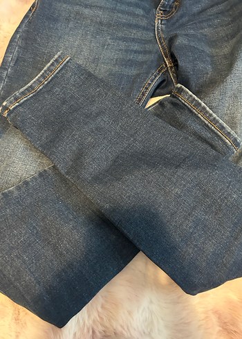 Gri Mavi Kadın Dar Kesim Midi Kot Pantolon - Görsel 3