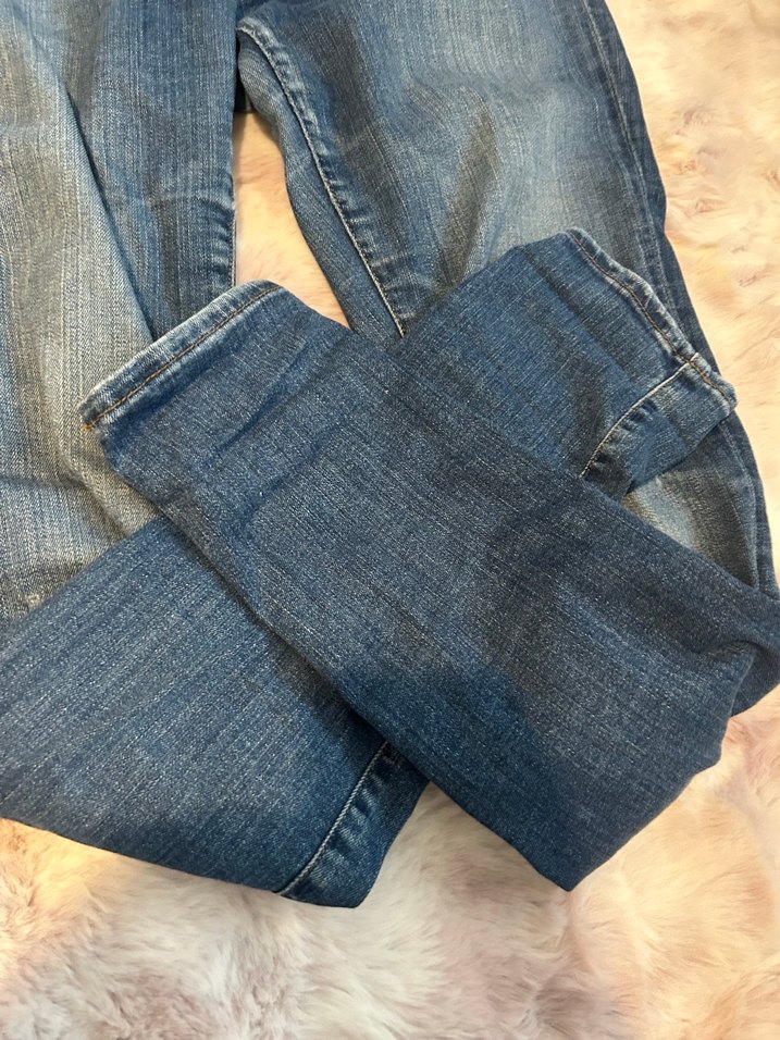 Gri Mavi Kadın Dar Kesim Midi Kot Pantolon - Görsel 2