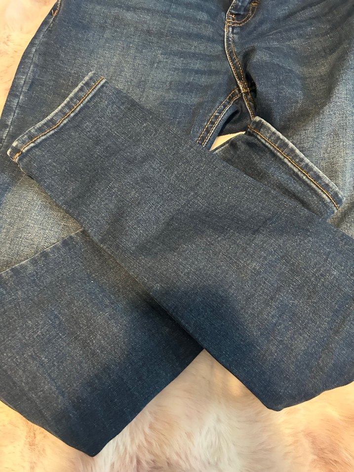 Gri Mavi Kadın Dar Kesim Midi Kot Pantolon - Görsel 3