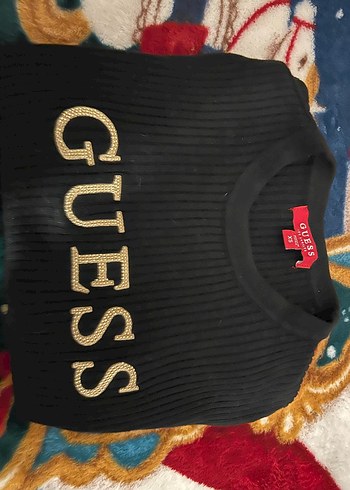 Kadın Siyah Guess Nakışlı Triko Kazak - Görsel 2