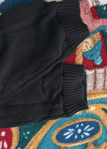 Siyah Kadın Rahat Kesim Eşofman Altı - Görsel 2