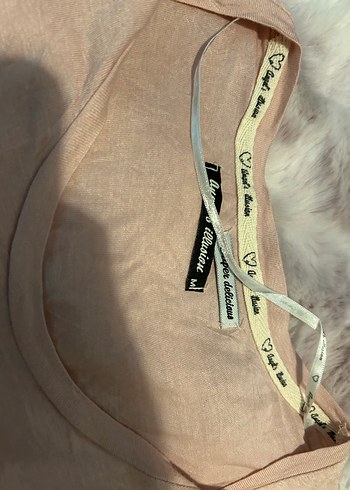 Kız Çocuk Baskılı Kısa Kollu Bej Tişört - Görsel 2