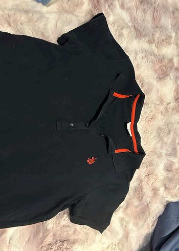 Kız Siyah Düğmeli Polo Tişört - Görsel 2