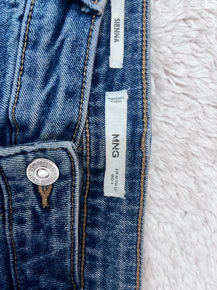 Mango Kadın Mavi Denim Normal Kesim Jean - Görsel 2