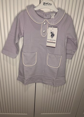 Kız Çocuk  polo elbise 5 renk 
6/9 9/12 12/18 18/24 24/36 3 yaş - Görsel 3