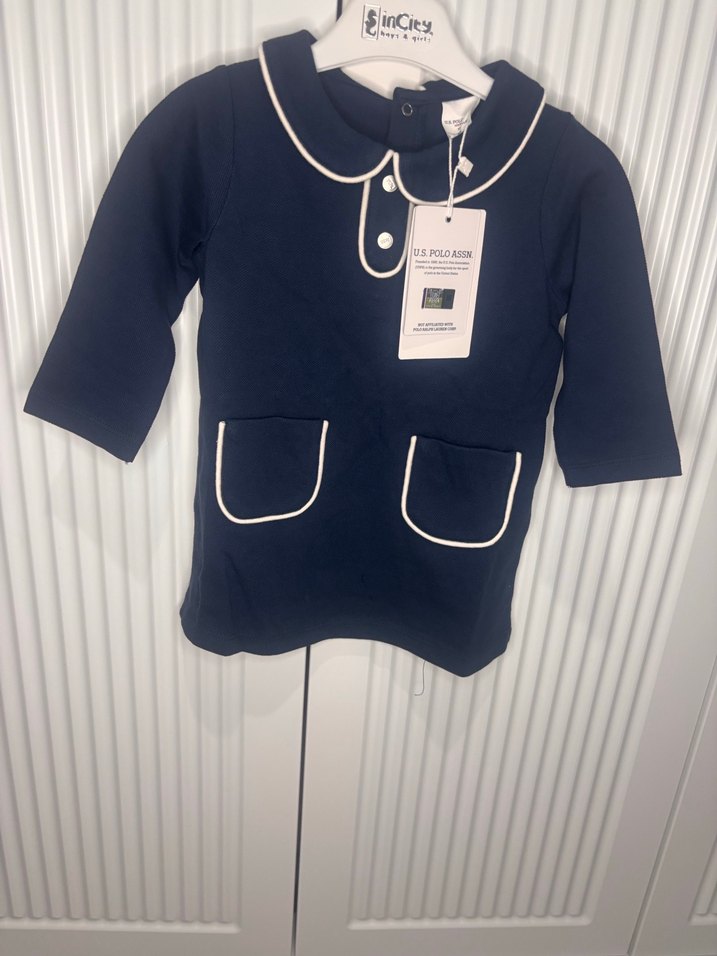 Kız Çocuk  polo elbise 5 renk 
6/9 9/12 12/18 18/24 24/36 3 yaş - Görsel 5