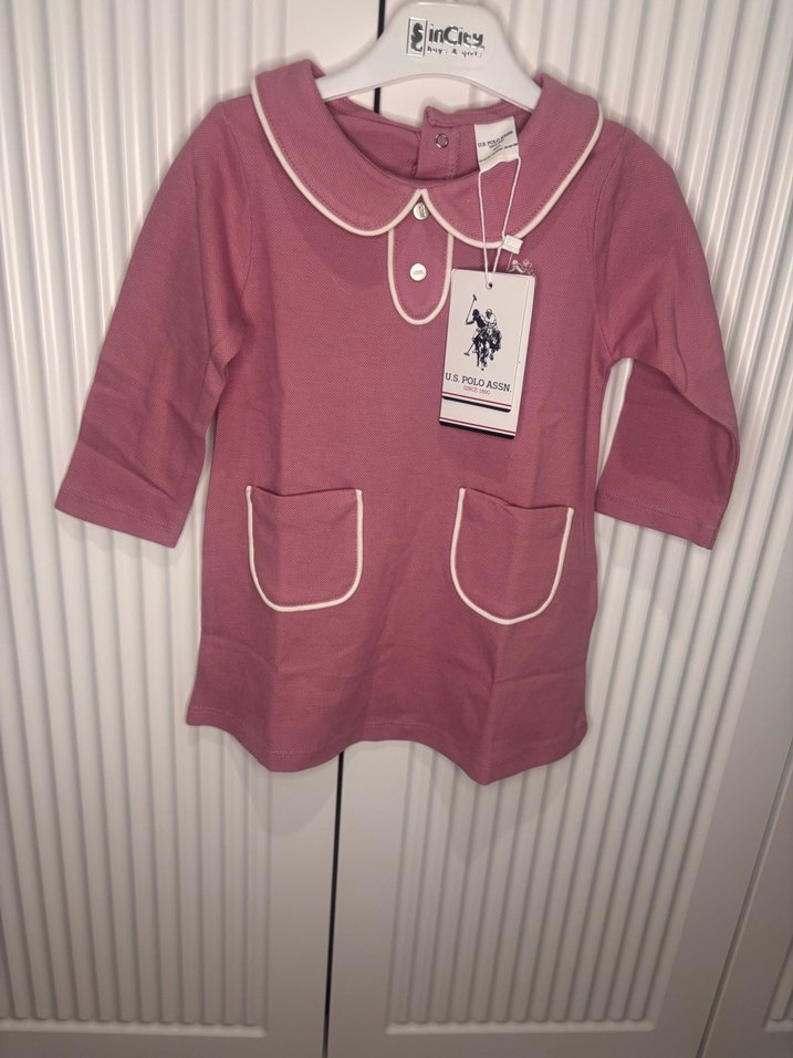 Kız Çocuk  polo elbise 5 renk 
6/9 9/12 12/18 18/24 24/36 3 yaş - Görsel 4