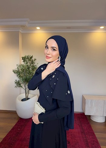 Kiralık şal dahil Siyah Uzun Kollu Gotik Ofis Elbisesi - Görsel 7