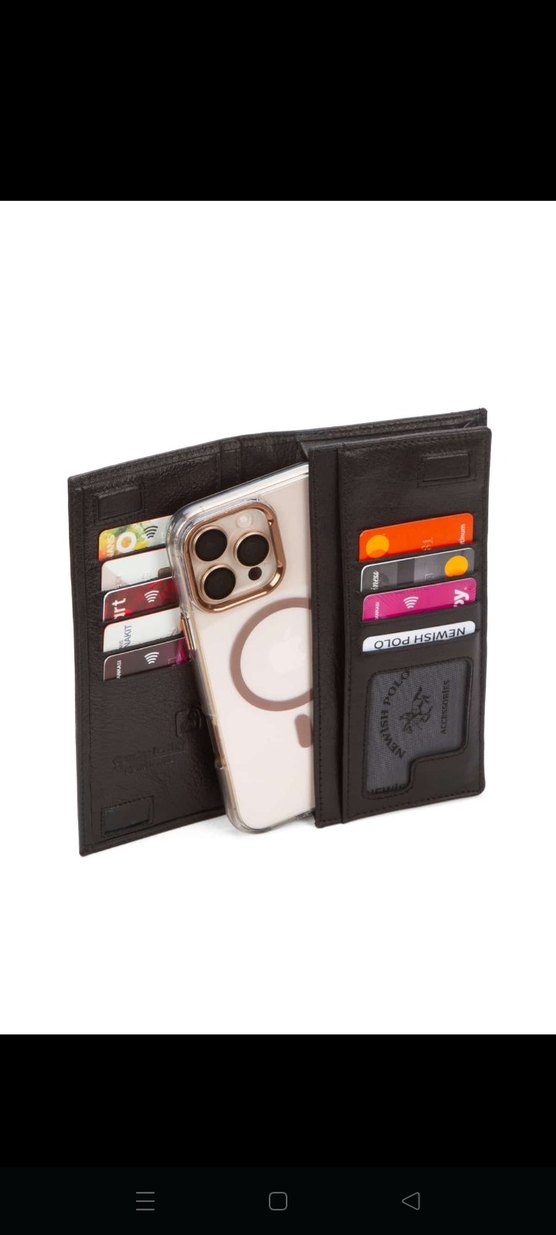 Siyah Parlak Baskılı Erkek Cüzdanı - Görsel 2