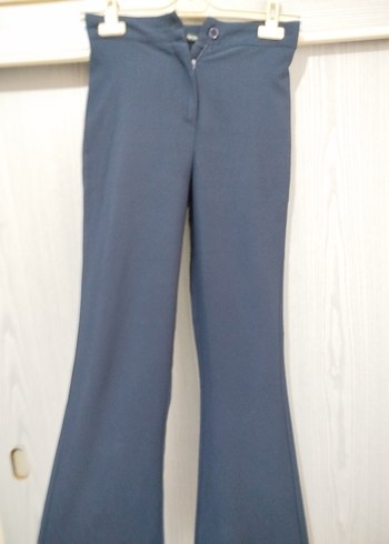 Lacivert Midi Kot Kadın Pantolon - Görsel 2