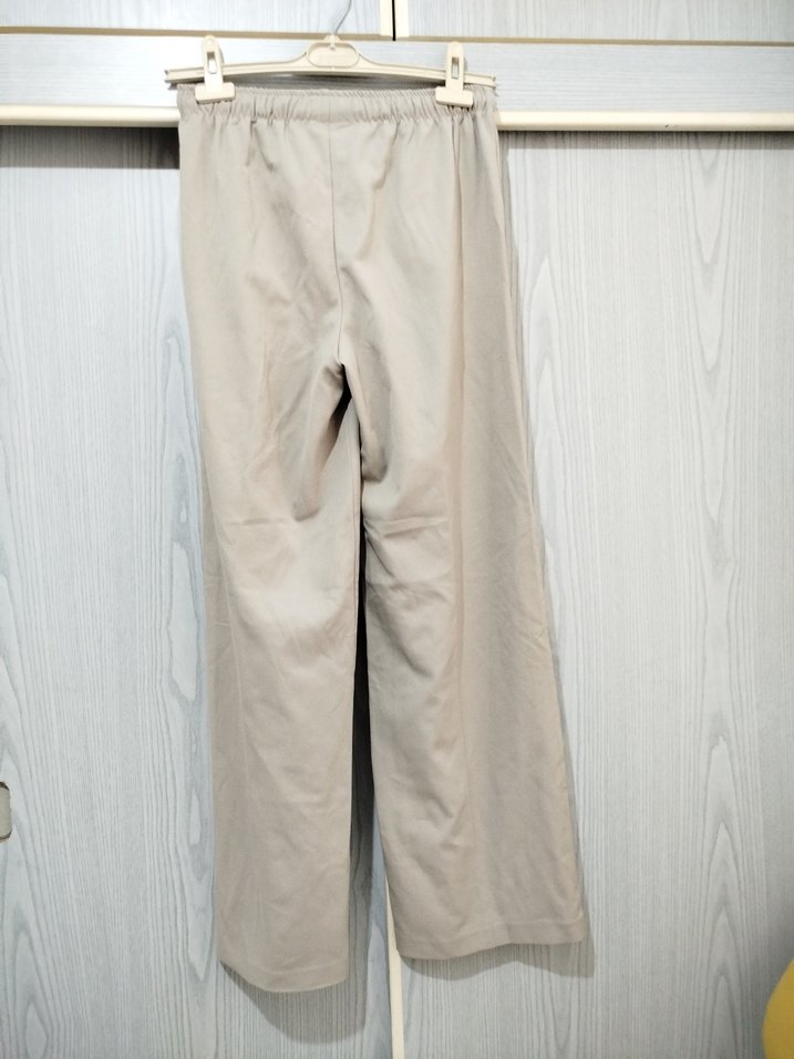 Bej Kadın Keten Salaş Pantolon - Görsel 2