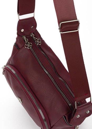 TEKLİFE AÇIKTIR Günlük Deri Kadın Çanta - Tokalı, Biker Tarzı - Görsel 3