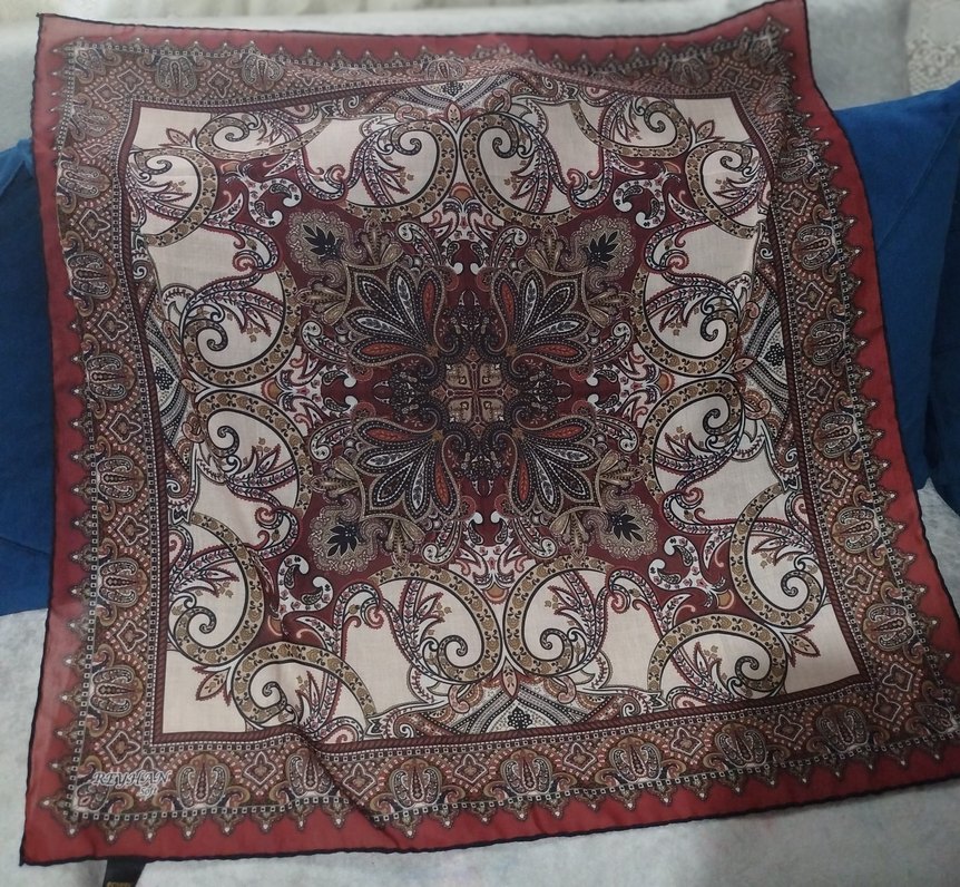 Bordo Bohem Desenli Kadın Eşarp - Görsel 3