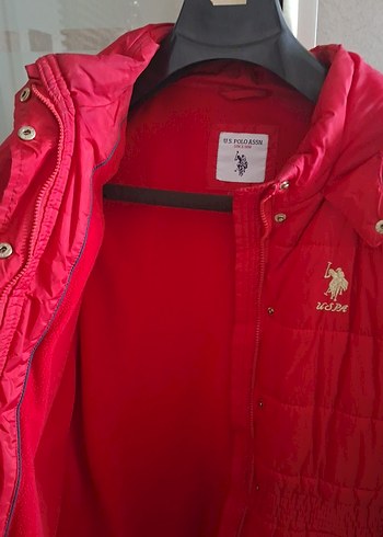 Kırmızı Düğmeli Midi kız çocuk  Mont - Görsel 3