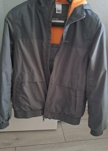 asker yeşili Fermuarlı Erkek Çocuk Montu - Görsel 3