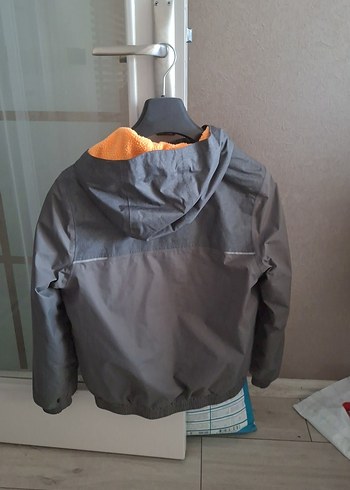 asker yeşili Fermuarlı Erkek Çocuk Montu - Görsel 4