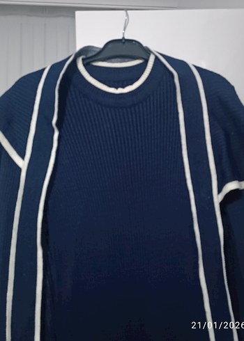 belden bağlamalı triko elbise - Görsel 2