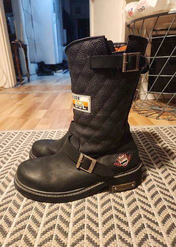 Tokalı Siyah Erkek Biker Botları - Görsel 2