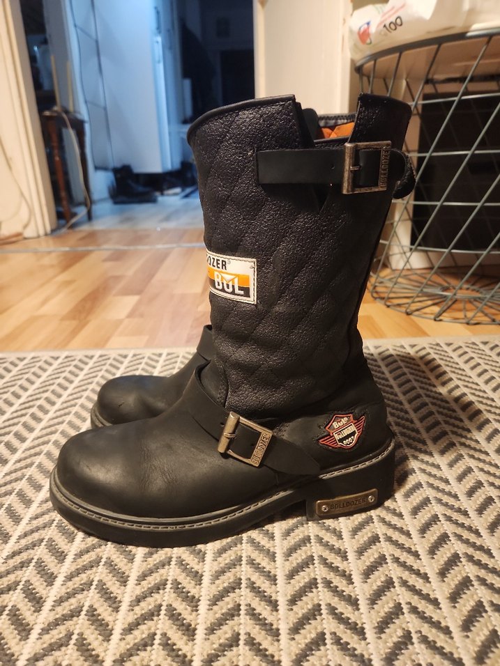 Tokalı Siyah Erkek Biker Botları - Görsel 2