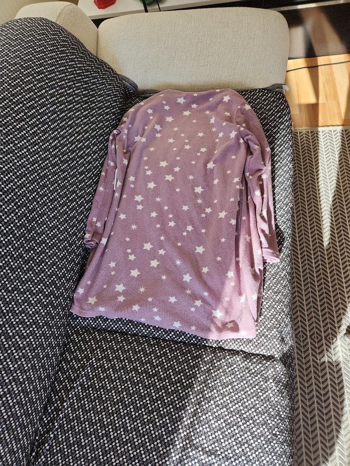 Yıldız Desenli Mor Midi Kadın Sabahlık - Görsel 2