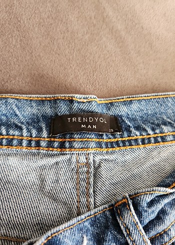 Erkek Gri Bol Kesim Kot Pantolon - Görsel 5