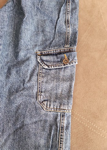 Erkek Gri Bol Kesim Kot Pantolon - Görsel 4