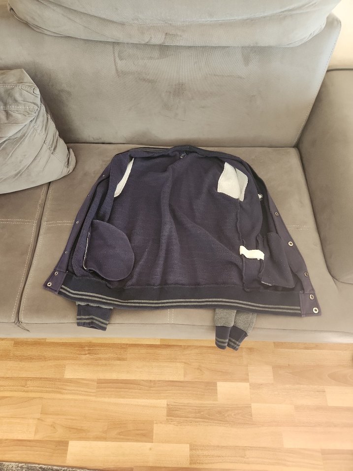 Erkek Gri Cepli Düğmeli Hırka - Görsel 2