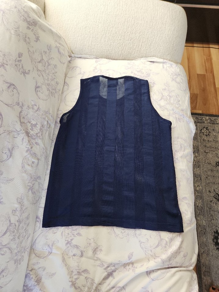 Lacivert Spor Baskılı Erkek Kolsuz Tişört - Görsel 2