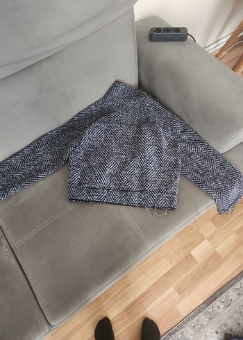 Düğmeli Lacivert Ceket - Görsel 2