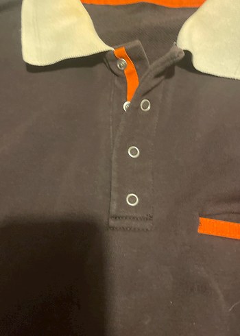 Kahverengi Uzun Kollu Polo Yaka Erkek Tişört - Görsel 2