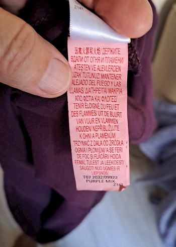 Mor Siyah pamuklu Kısa Kollu Tişört - Görsel 7