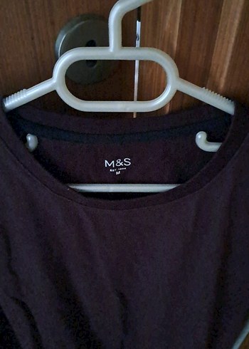 Mor Siyah pamuklu Kısa Kollu Tişört - Görsel 2