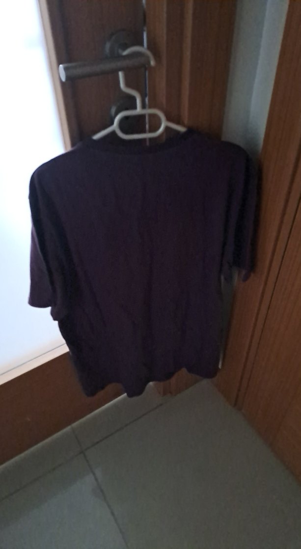 Mor Siyah pamuklu Kısa Kollu Tişört - Görsel 3