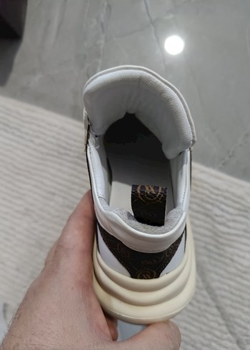 Vakko Beyaz Yılan Desenli Topuklu Spor Ayakkabı - Görsel 7