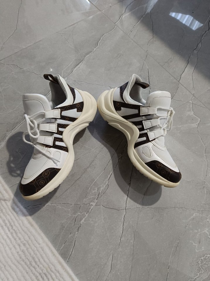 Vakko Beyaz Yılan Desenli Topuklu Spor Ayakkabı - Görsel 3