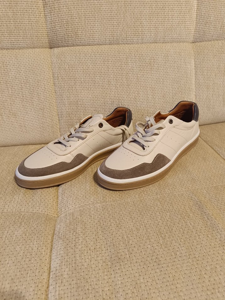 Gri Detaylı Beyaz Erkek Süet Spor Ayakkabı - Görsel 3