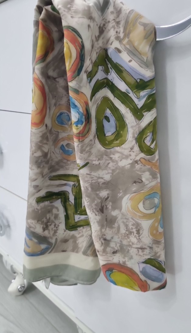 Çok Renkli Bohem Kadın Pamuk Şal - Görsel 2