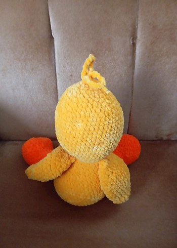 Sarı ve Turuncu Peluş Oyuncak Ördek - Görsel 5